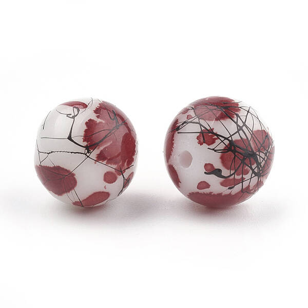 Drawbench & Baking Painted Glass Beads Strands