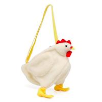 Women Crossbody Bag Cartoon Chicken Pattern Large Capacity, Cute Casual Shoulder Bags Fleece Zipper Soft Plush Handbags, Gift...
