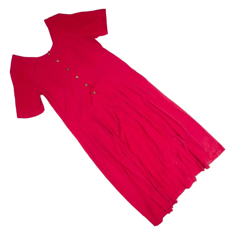 DR II Womens Jumpsuit Red 90s Wide-Leg XL