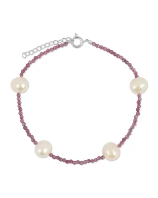 Toni Bracelet | Metal Color: Silver | Gemstone: Ruby | Length: Adjustable 6 - 7 inches