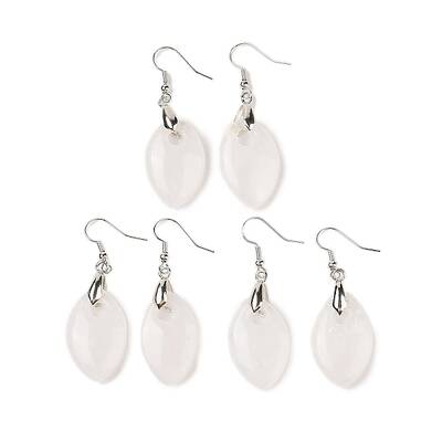 Natural Quartz Crystal Dangle Earrings