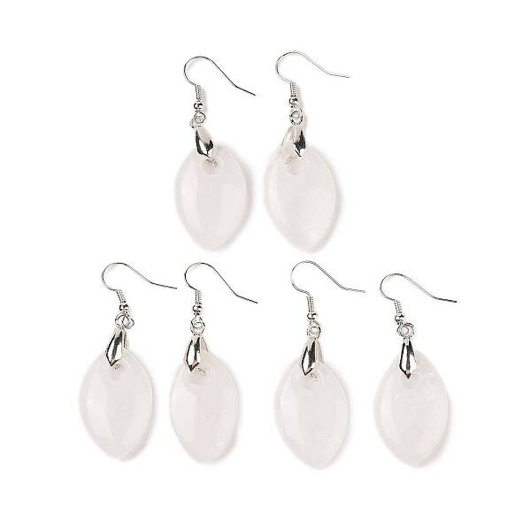 Natural Quartz Crystal Dangle Earrings