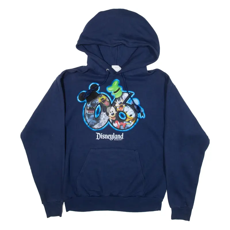 DISNEY Womens Blue Hoodie S