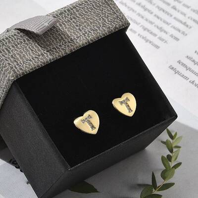 Rack Plating Brass Micro Pave Clear Cubic Zirconia Stud Earrings