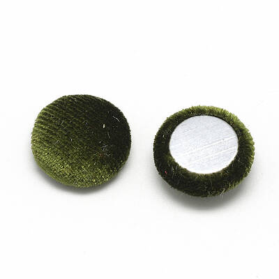 Velvet Cloth Fabric Covered Cabochons