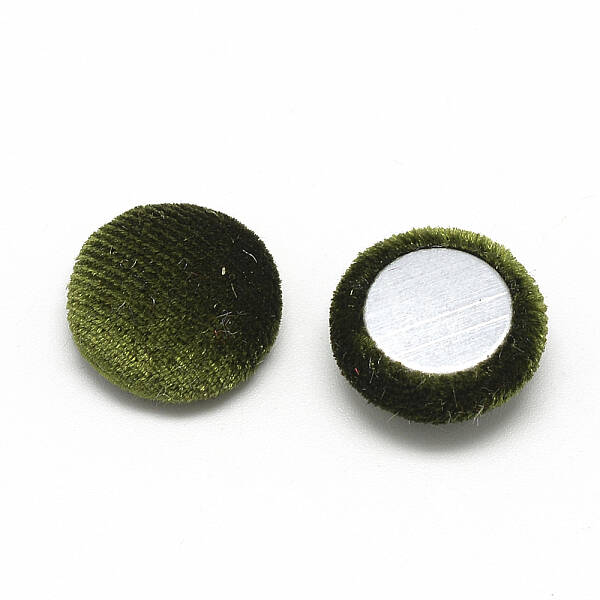 Velvet Cloth Fabric Covered Cabochons