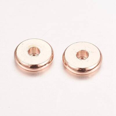 Real Rose Gold Plated Brass Spacer Beads