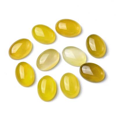 Natural Yellow Agate Cabochons
