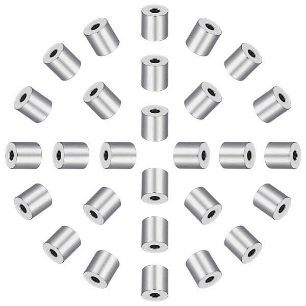 60Pcs 201 Stainless Steel Beads