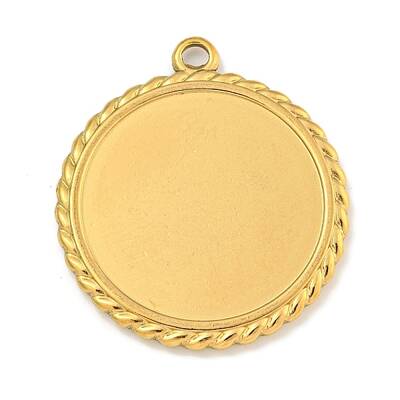 Ion Plating(IP) 304 Stainless Steel Pendants Cabochon Settings