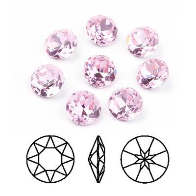 Pointed Back & Back Plated Glass Rhinestone Cabochons