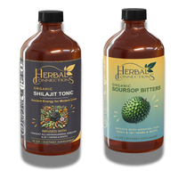 Herbal Connections : Organic Soursop Bitters + Shilajit Tonic – 16oz Bundle for Detox ,Digestion,Energy & Overall wellness,...