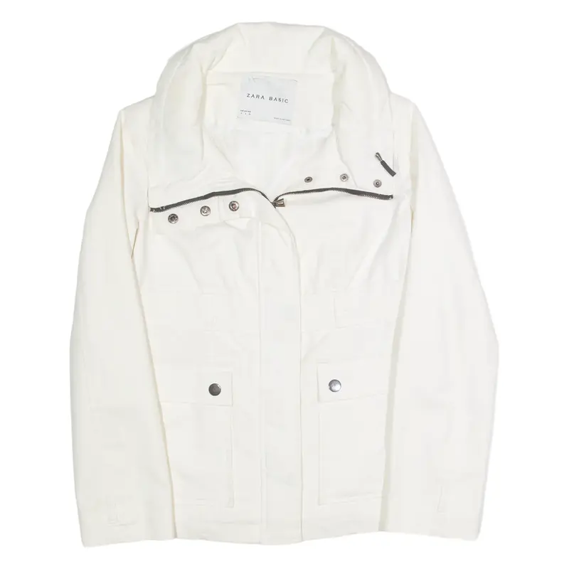 ZARA BASIC Womens Jacket White S