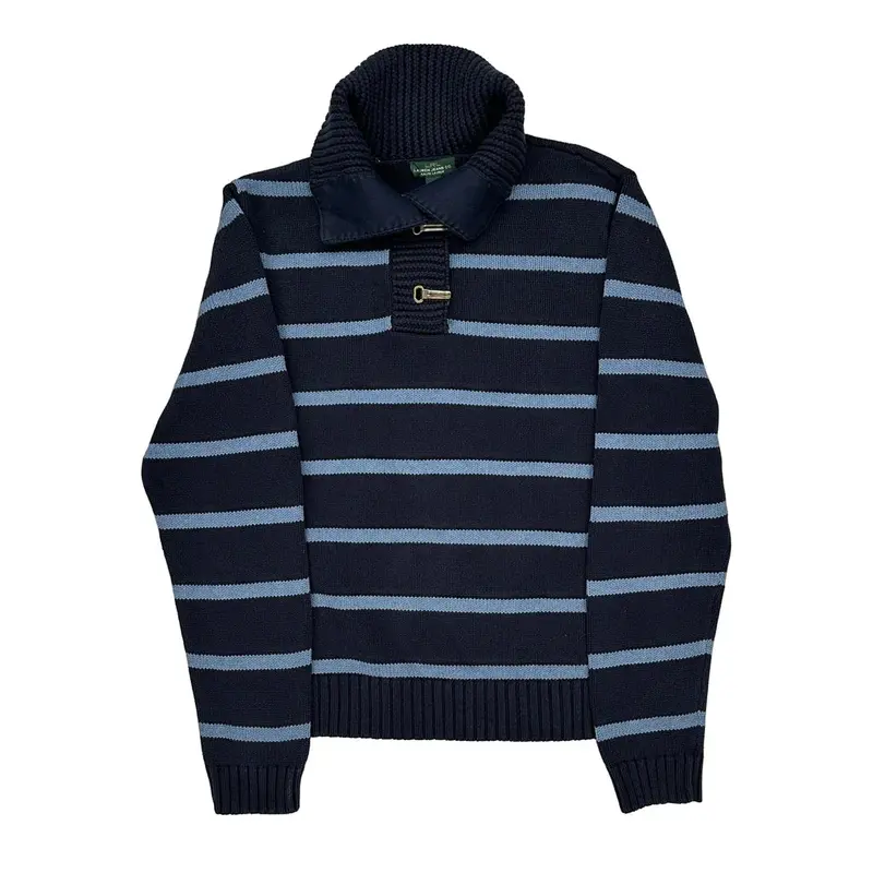 Ralph Lauren Striped Jumper - XL Navy Cotton