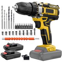36V Cordless Drill Set with 26PCS Drill Bit Power Drill Kit with 2 Battery and Charger,Home Tool Kit with Electric Drill,Powe...