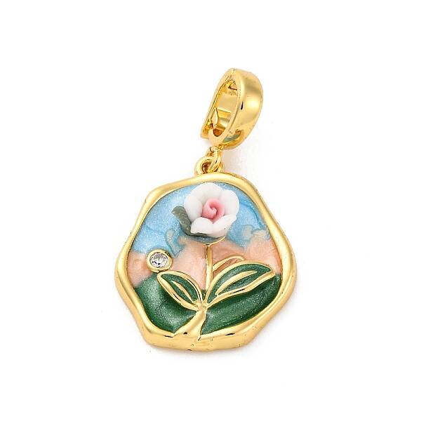 Brass Enamel Pendants