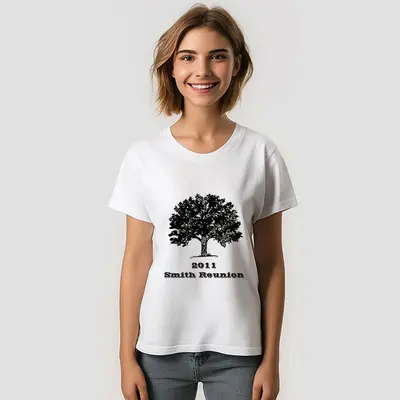 Black Tree Family Reunion Shirt with Custom Logo