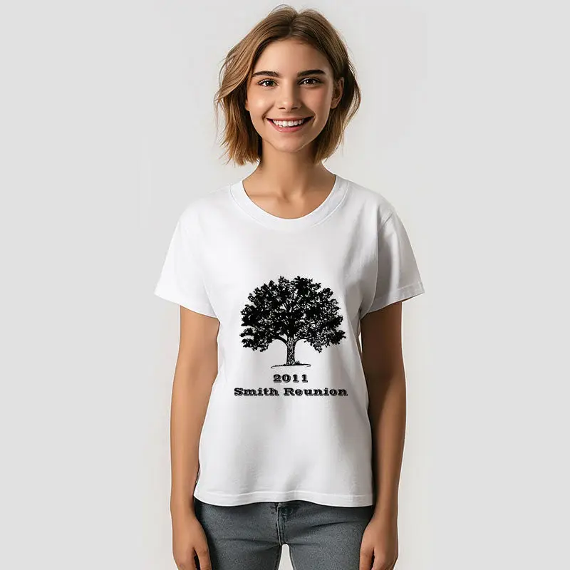 Black Tree Family Reunion Shirt with Custom Logo