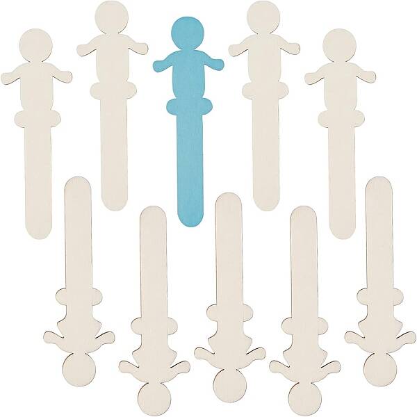 40 pcs 2 Styles Wooden Decorate Plate