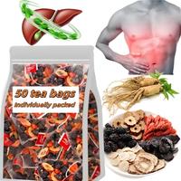 Kidney Tea Formula Ginseng Five Treasure Tea, 50 Packs Combination Scented Tea, Natural Energy & Vitality Support for Men & W...