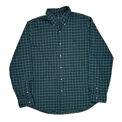 Ralph Lauren Checked Flannel Shirt - XL Green Cotton