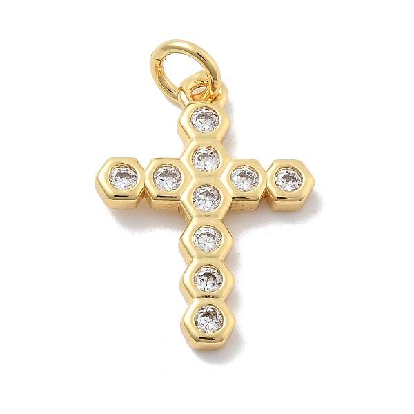 Brass Micro Pave Cubic Zirconia Pendants