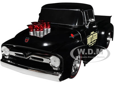 1956 Ford F-100 Pickup Truck Matt Black Lunati Bootlegger Limited Edition to 6550 pieces Worldwide 1/24 Diecast Model Car b...