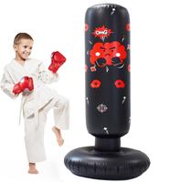 Kids Punching SandBag – Inflatable Fitness Vertical Boxing Bag For Adult Kids with Free Standing Boxing Cardio Kickboxing H...