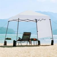 Yaheetech 10x10FT Pop-up Canopy Tent with Side Panel, Instant Canopy Tent One-person Set Up with Slant Leg & Storage Bag & 4 ...