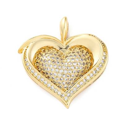 Brass Micro Pave Cubic Zirconia Pendants