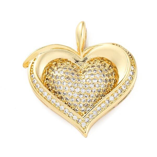 Brass Micro Pave Cubic Zirconia Pendants