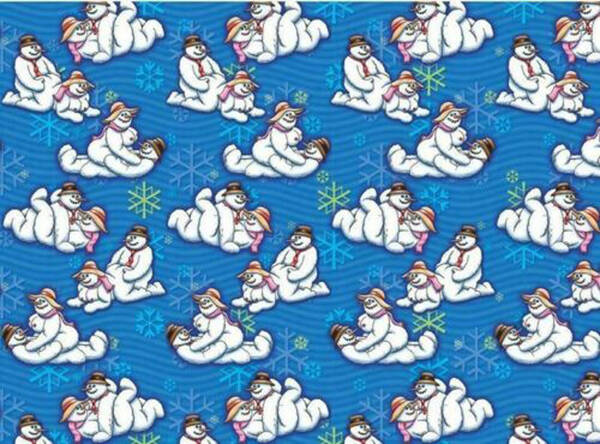 Gift Wrap Snowman