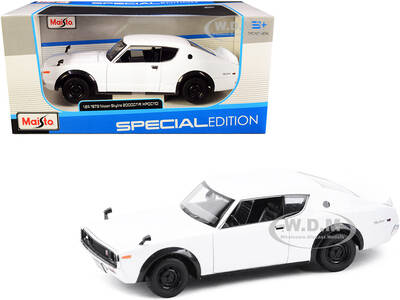 1973 Nissan Skyline 2000GT-R (KPGC110) White Special Edition Series 1/24 Diecast Model Car by Maisto