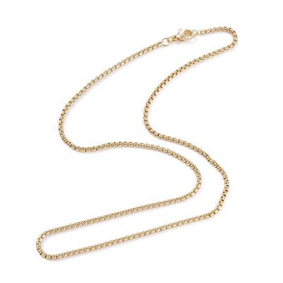 Brass Box Chain Necklaces