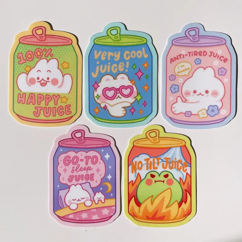 Funny Juice Waterproof Vinyl Stickers