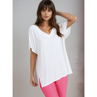 Short Sleeve V-Neck Oversized Top