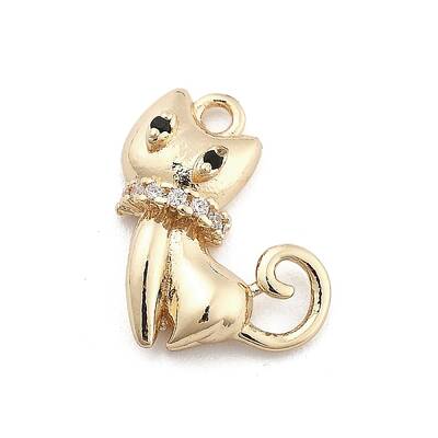 Brass Micro Pave Cubic Zirconia Pendants