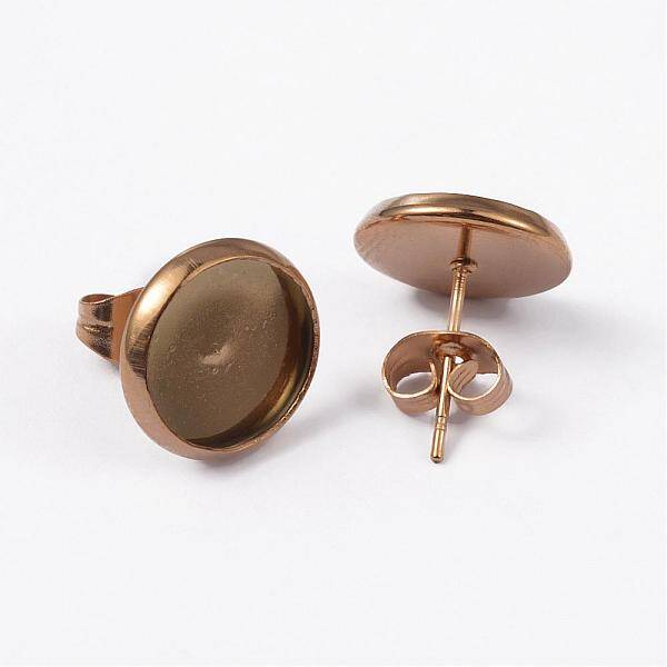 Ion Plating(IP) 304 Stainless Steel Stud Earring Settings