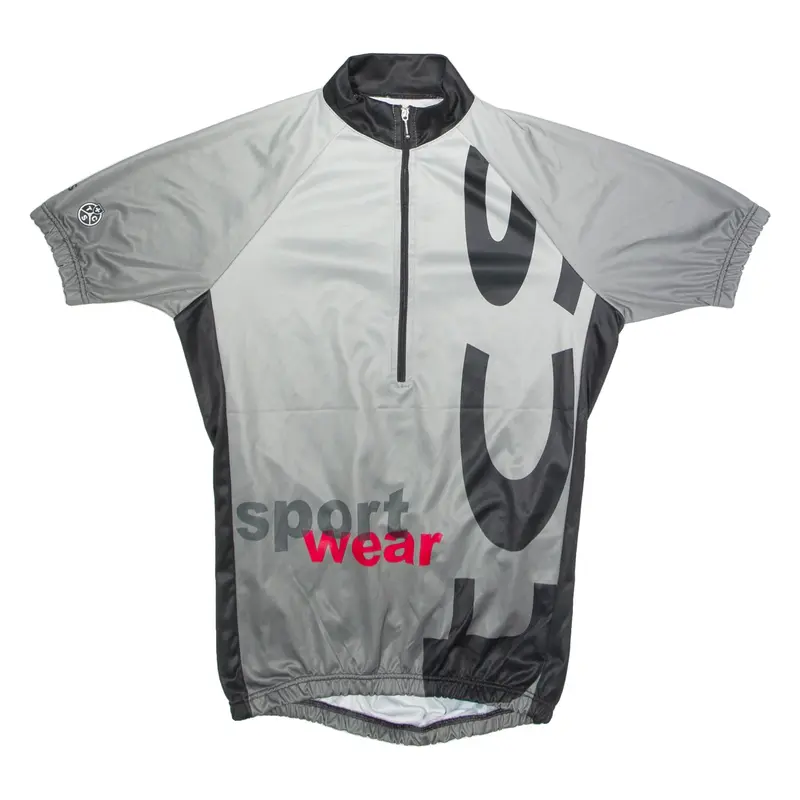 TCS SPORTSWEAR Cycling Mens Jersey Grey 1/2 Zip M