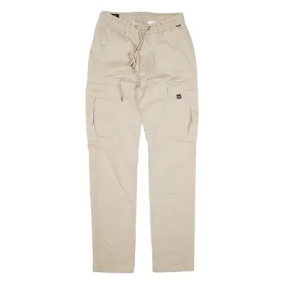 REELL Cargo Trousers Beige Slim Straight Womens W25 L30