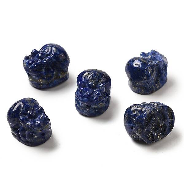 Natural Lapis Lazuli Carved Beads