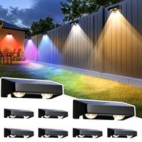 SOLPEX Solar Fence Lights Outdoor, 8 Fixed Colors ＆ Color Changing Fence Solar Lights Outdoor Waterproof IP65, LED Solar De...