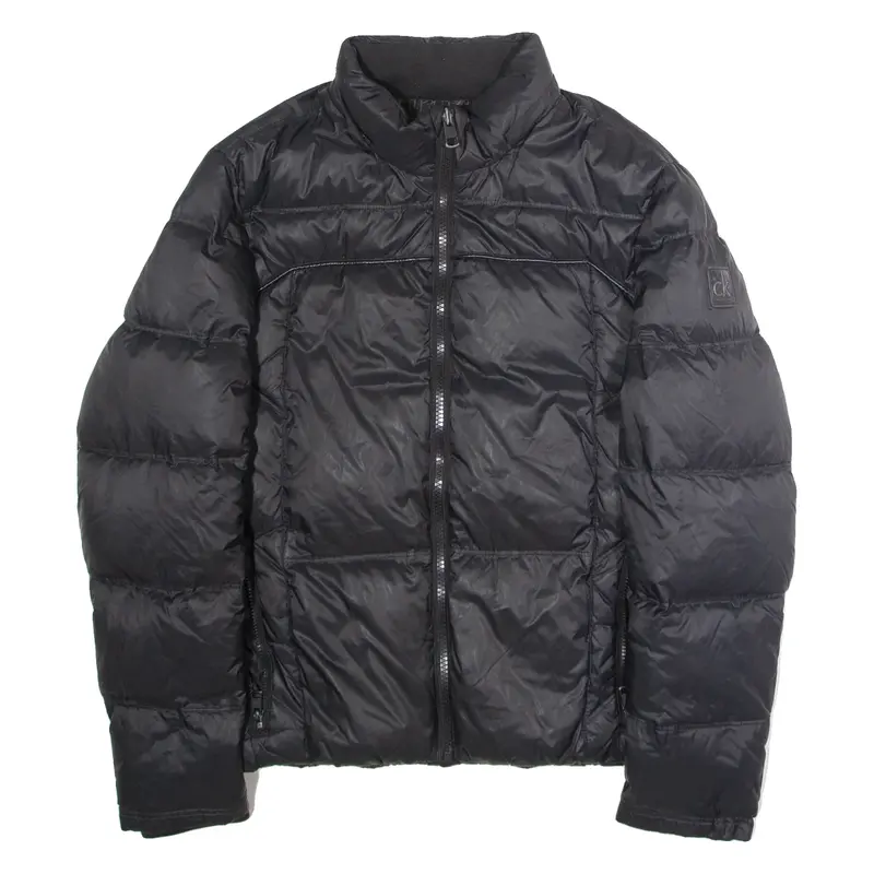 CALVIN KLEIN JEANS Mens Puffer Jacket Black Nylon L