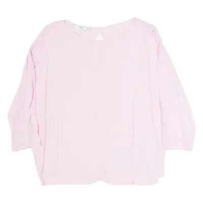 MNG Womens Cropped Blouse Pink M