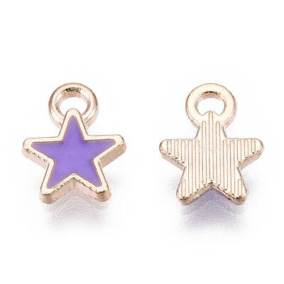 Alloy Enamel Star Charms