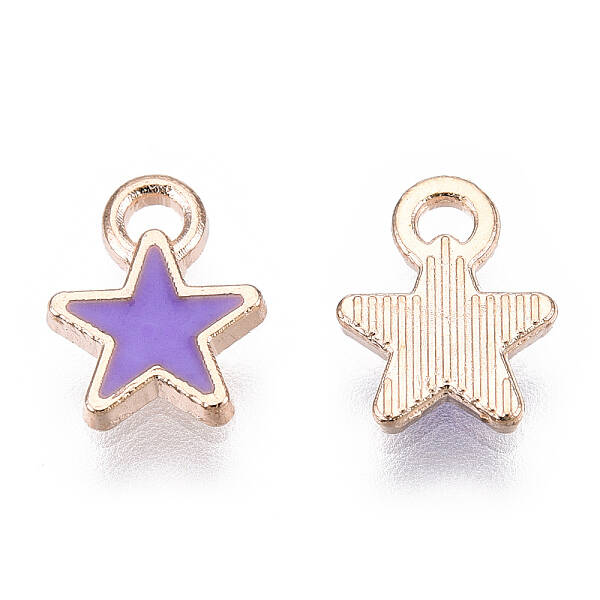 Alloy Enamel Star Charms