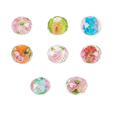 Handmade Gold Sand Lampwork Beads