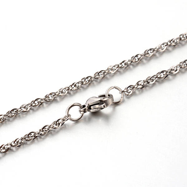 Tarnish Resistant 304 Stainless Steel Rope Chain Necklaces