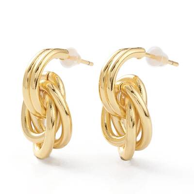 Brass Love Knot Earrings