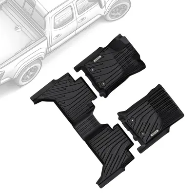 OEDRO Floor Mats Fit for Toyota Tacoma 2016-2023 (Only for Double Cab & Automatic), All Weather TPE Tacoma Floor Liner Front ...